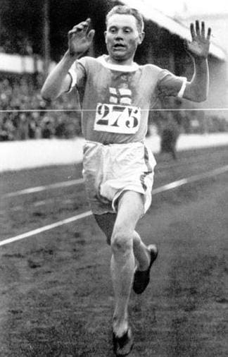 Paavo Nurmi, Finland (portrait via Wikimedia Commons)