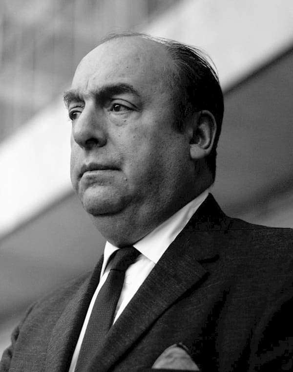 Pablo Neruda, Chile (portrait via Wikimedia Commons)