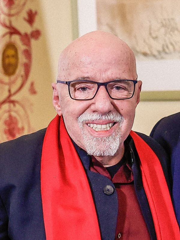 Paulo Coelho, Brazil (portrait via Wikimedia Commons)