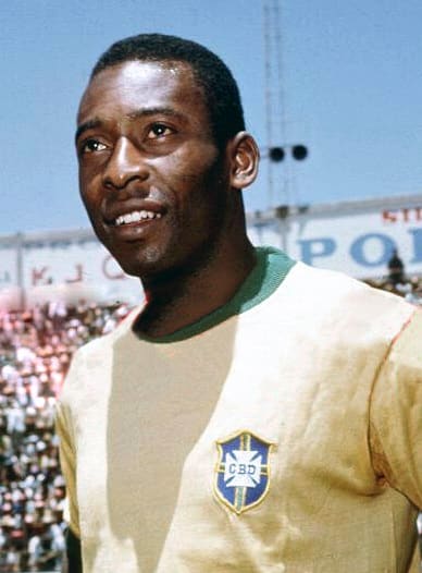 Pelé, Brazil (portrait via Wikimedia Commons)