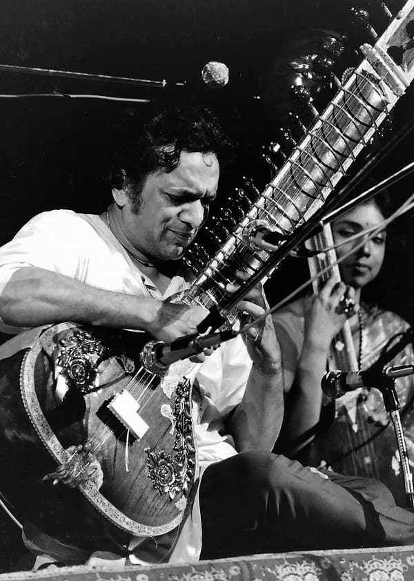 Ravi Shankar, India (portrait via Wikimedia Commons)