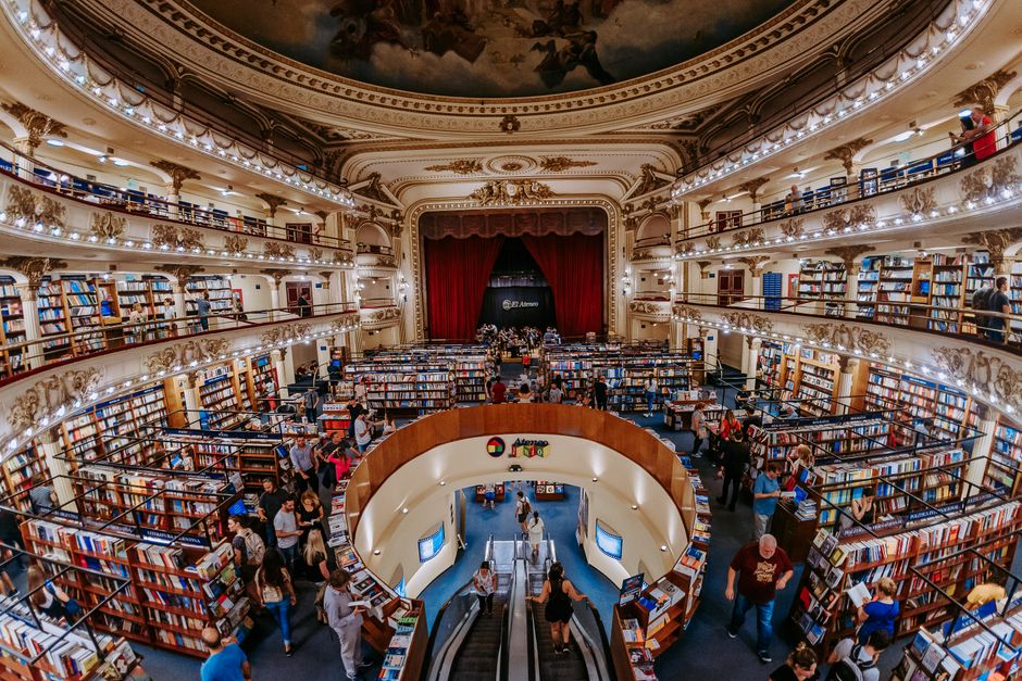 Read something in El Ateneo Grand Splendid, Buenos Aires, Argentina