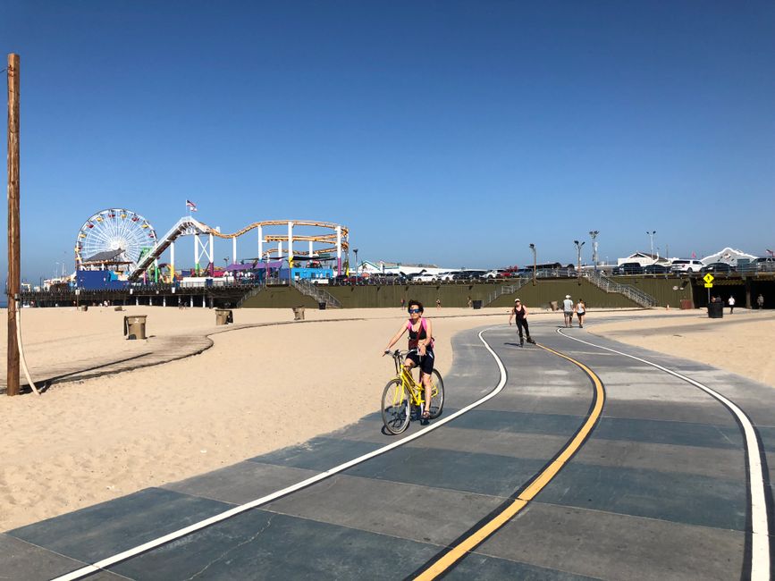 Ride a bike from Santa Monica to Venice, Los Angeles, United States