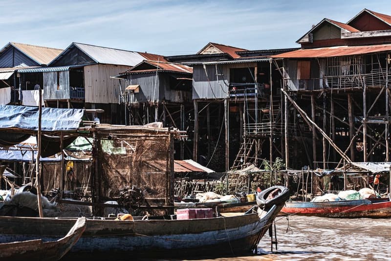 Ride out to the stilt villages at Kampong Phluk, Siem Reap, Cambodia
