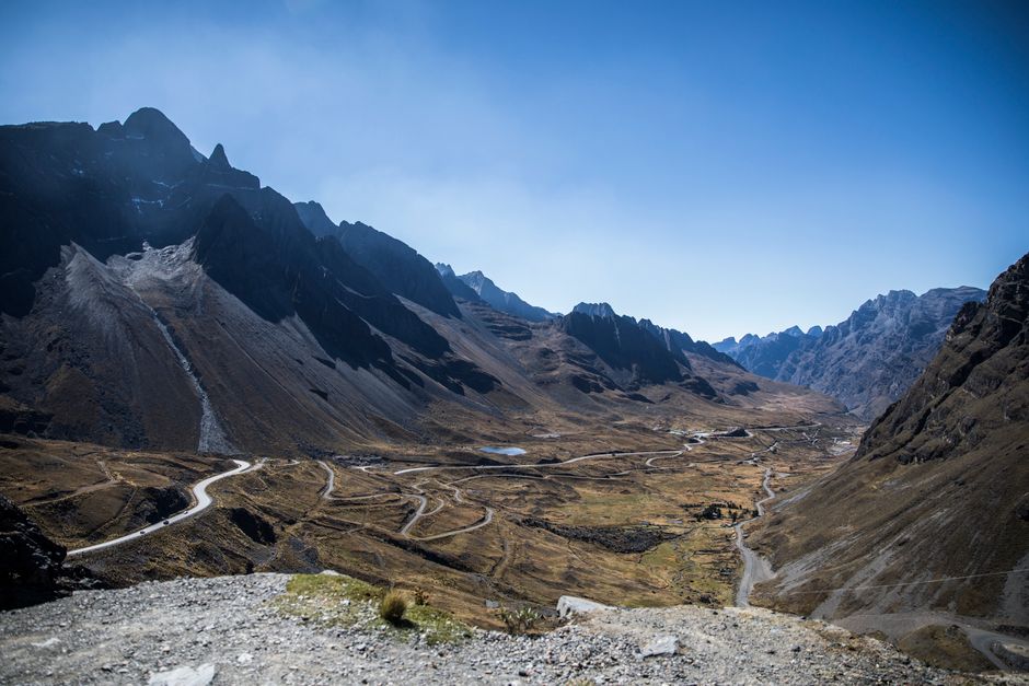 Ride the old Yungas road, La Paz, Bolivia