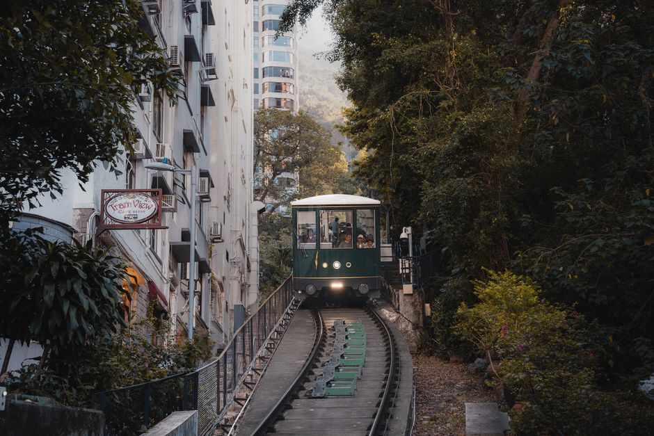 Ride the Peak Tram to Victoria Peak, Hong Kong, China