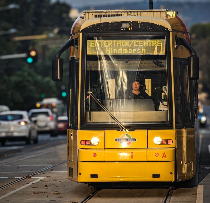 Ride the tram to Glenelg, Adelaide, Australia