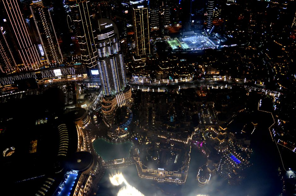 Ride to the top of the Burj Khalifa, Dubai, United Arab Emirates