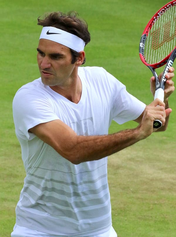 Roger Federer, Switzerland (portrait via Wikimedia Commons)