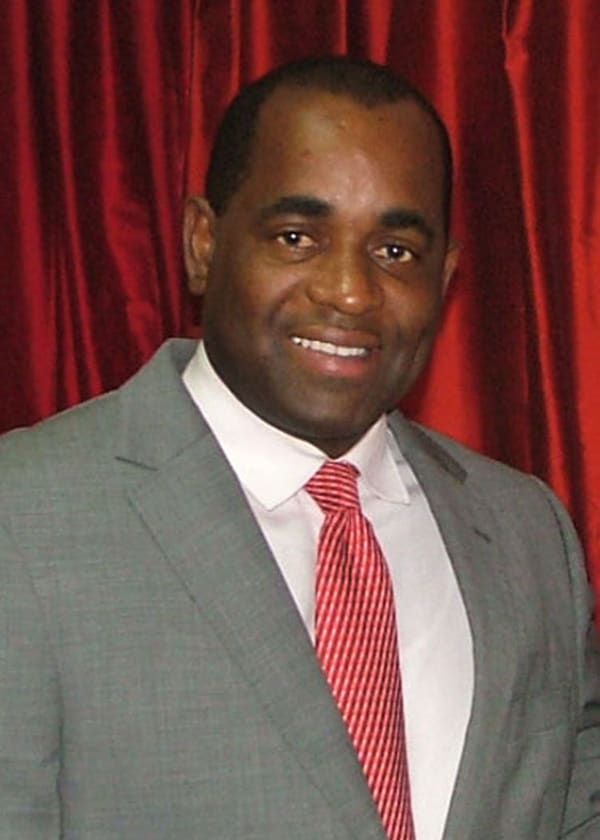 Roosevelt Skerrit, Dominica (portrait via Wikimedia Commons)