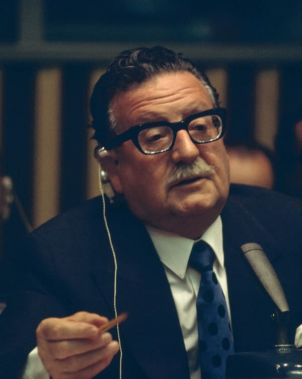 Salvador Allende, Chile (portrait via Wikimedia Commons)