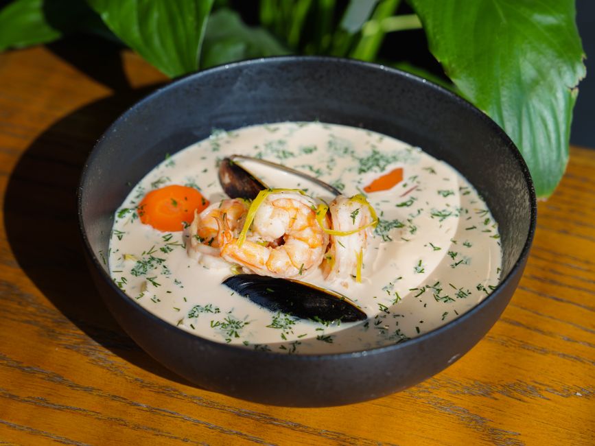 Seafood chowder, Charlottetown (Wimup travel guide)