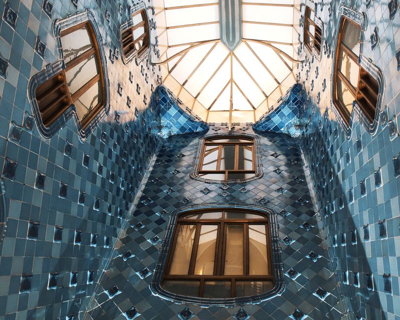 See Casa Batlló for what Gaudí did with a light well, Barcelona, Spain