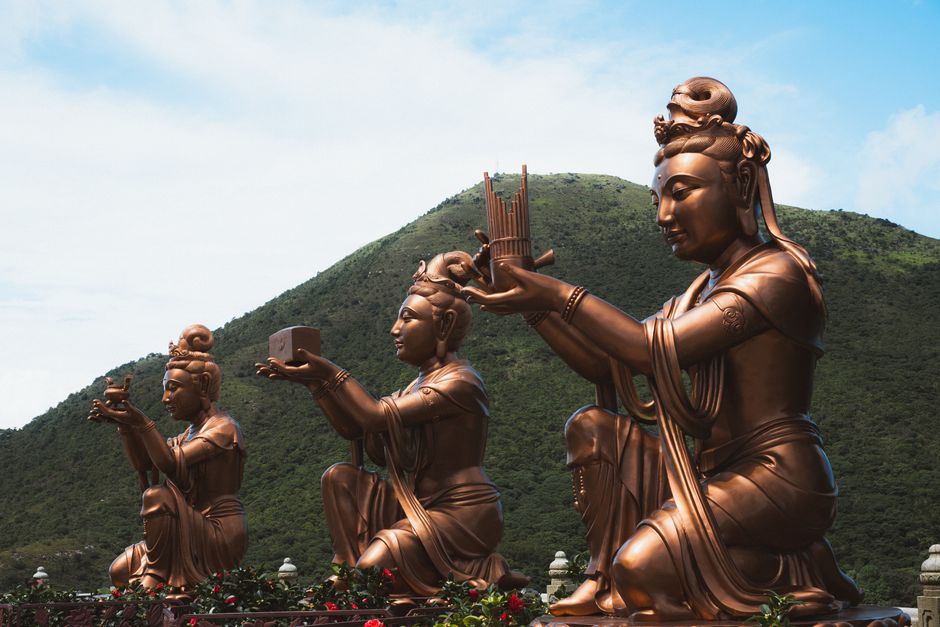 See the Tian Tan Buddha at Po Lin Monastery, Hong Kong, China