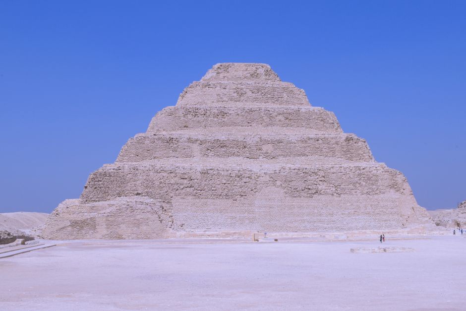 See where pyramids were invented, at Saqqara, Cairo, Egypt