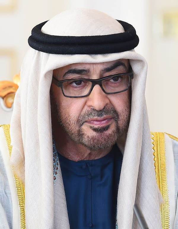 Sheikh Mohamed bin Zayed Al Nahyan, United Arab Emirates (portrait via Wikimedia Commons)