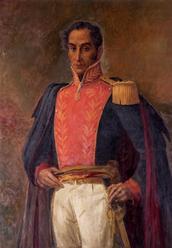 Simón Bolívar, Venezuela (portrait via Wikimedia Commons)