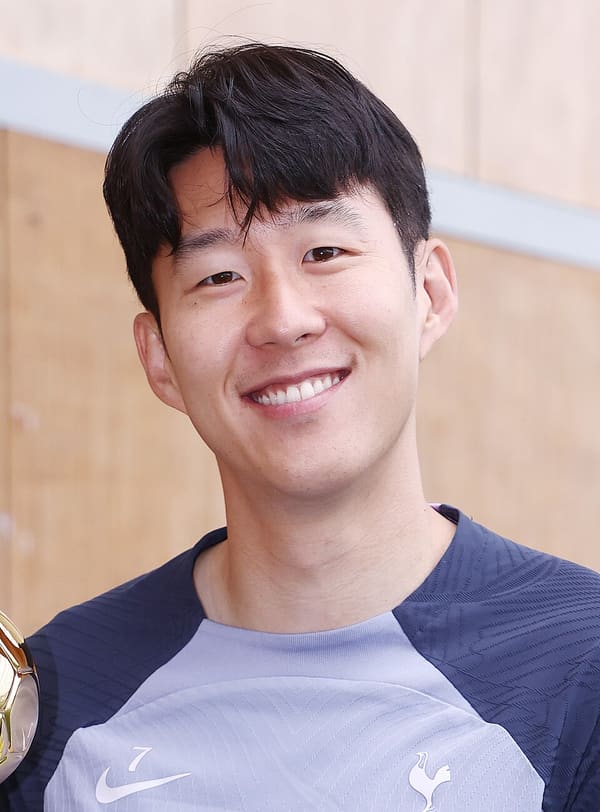 Son Heung-min, South Korea (portrait via Wikimedia Commons)