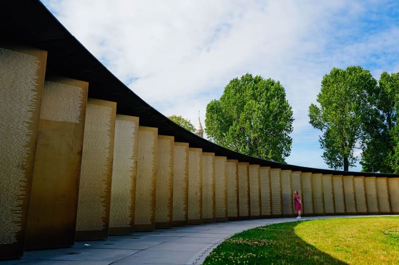 Stand on the Mémorial de l'abolition de l'esclavage, Nantes, France