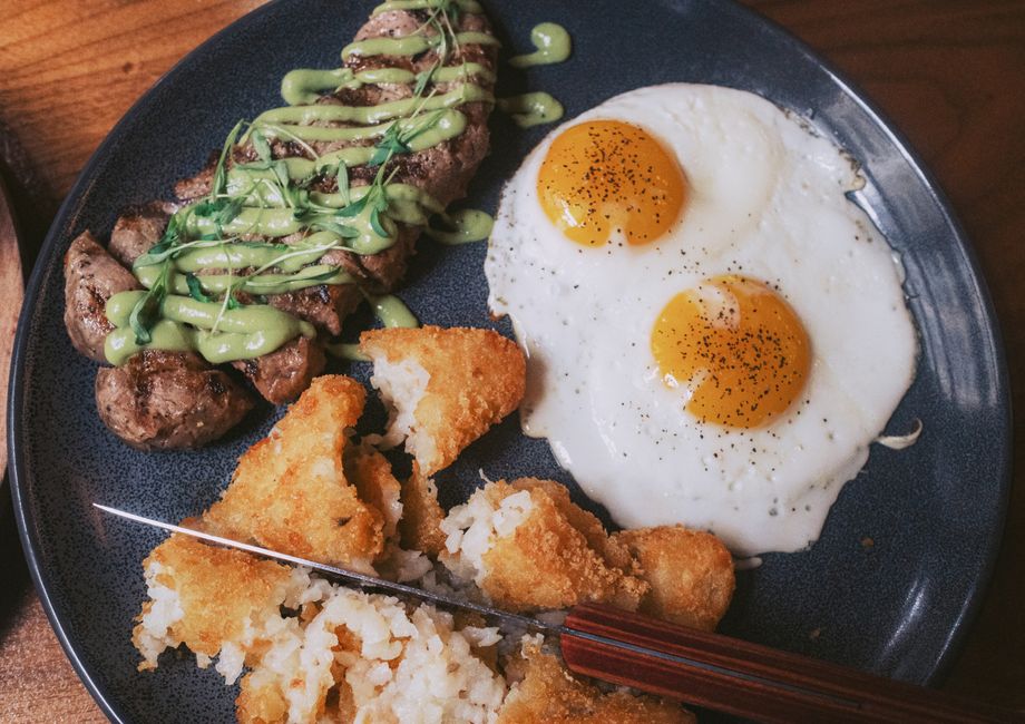 Steak and eggs, Las Vegas (Wimup travel guide)