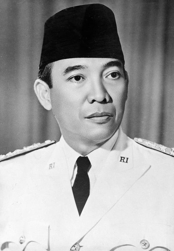 Sukarno, Indonesia (portrait via Wikimedia Commons)