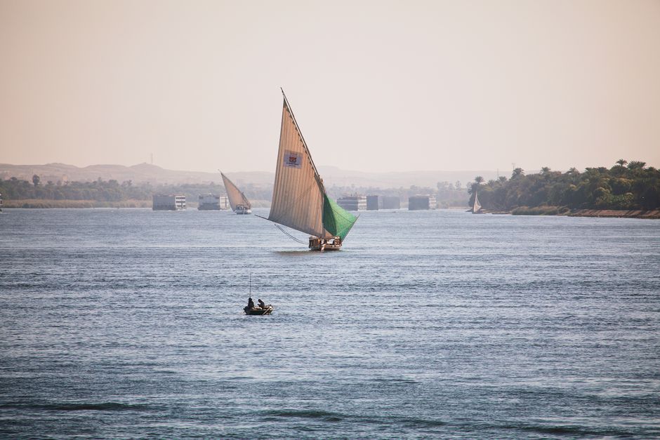 Sunset felucca on the Nile, Luxor (Wimup)
