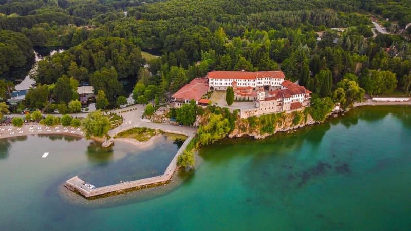 Take the lake down to Sveti Naum, Ohrid, North Macedonia