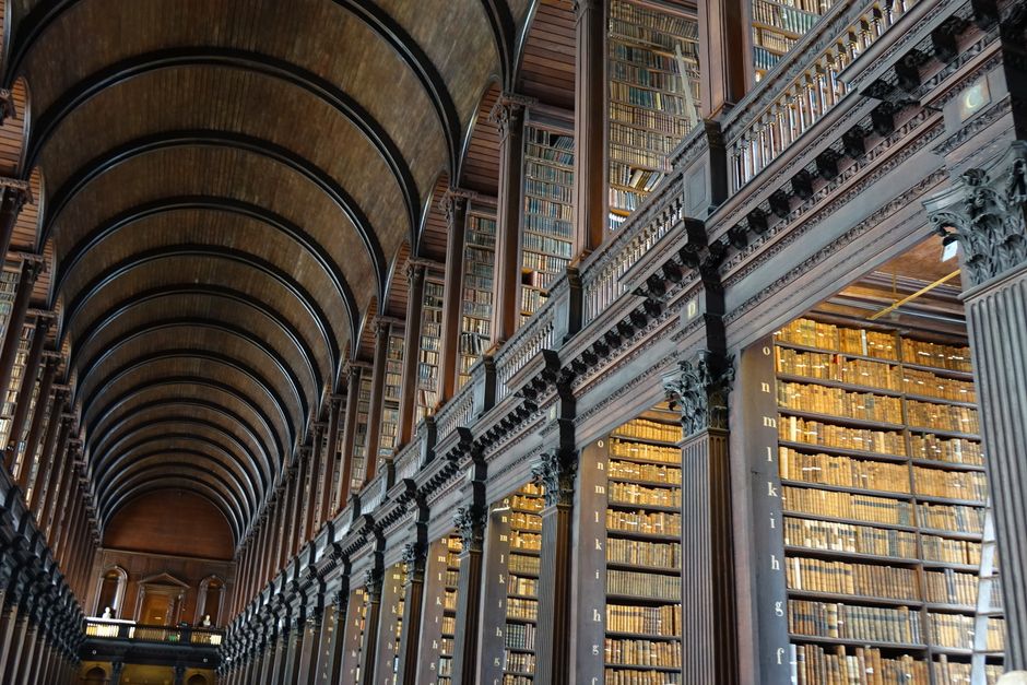 The Book of Kells and the Long Room, Trinity College, Dublin, Ireland