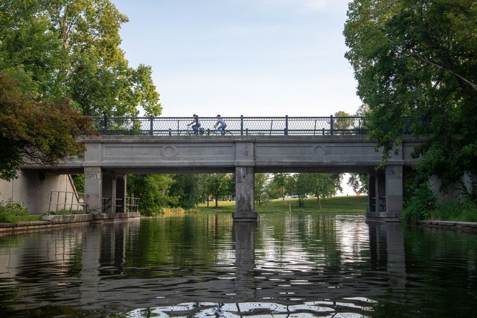 The Lachine Canal by bike, Montréal, Canada