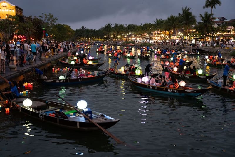 The night market and the lantern boats, Hoi An, Vietnam