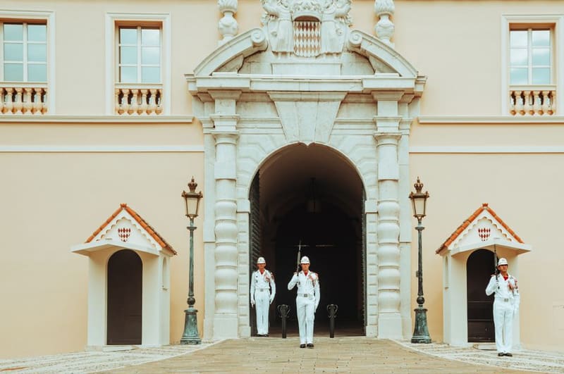 The Prince's Palace and the changing of the guard, Monaco, Monaco