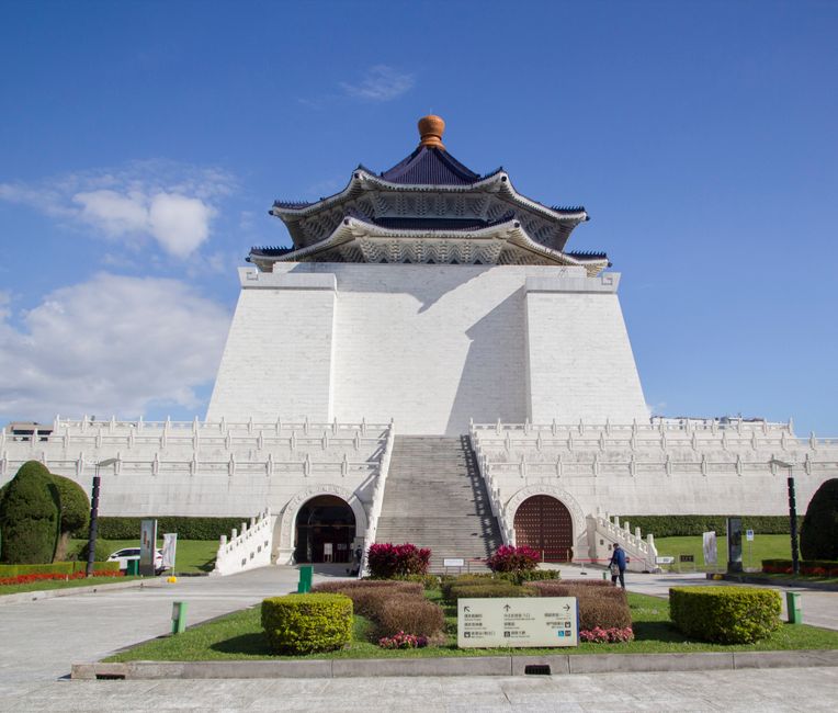 Time the guard change at Chiang Kai-shek Memorial Hall, Taipei, Taiwan