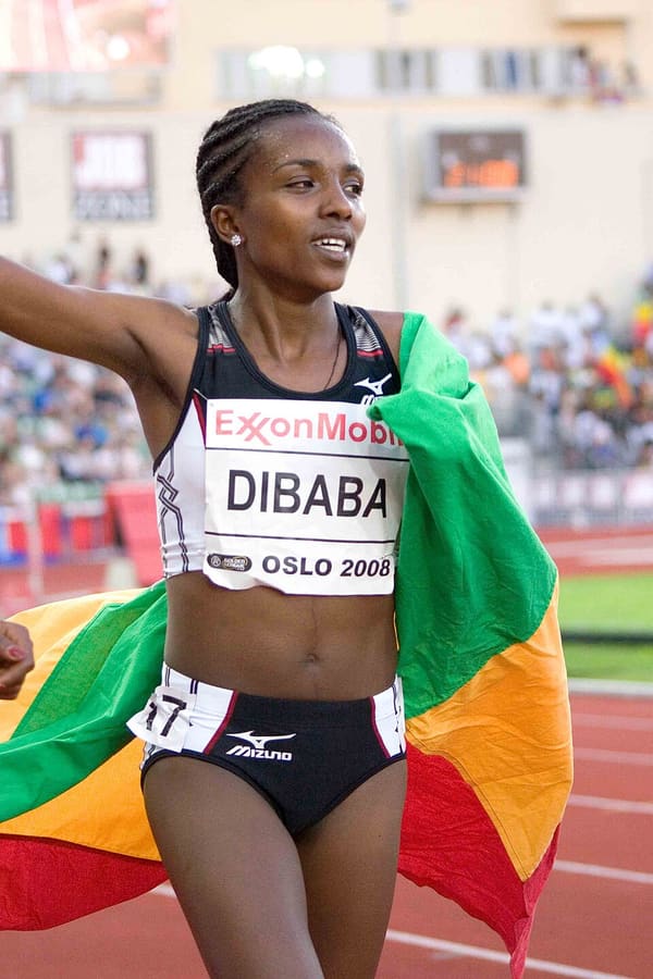 Tirunesh Dibaba, Ethiopia (portrait via Wikimedia Commons)