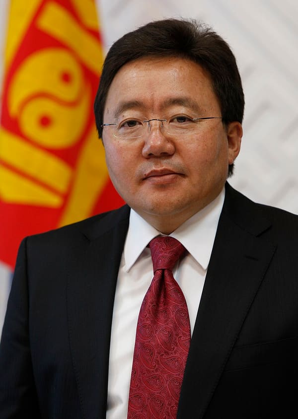 Tsakhiagiin Elbegdorj, Mongolia (portrait via Wikimedia Commons)