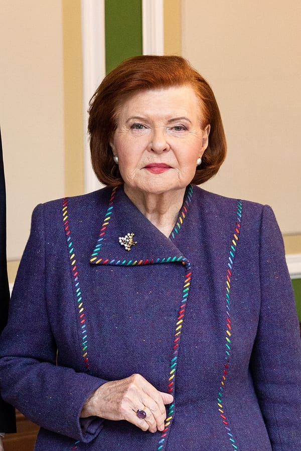 Vaira Vīķe-Freiberga, Latvia (portrait via Wikimedia Commons)
