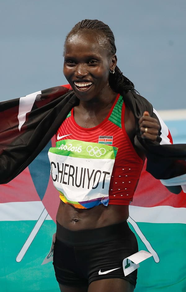 Vivian Cheruiyot, Kenya (portrait via Wikimedia Commons)