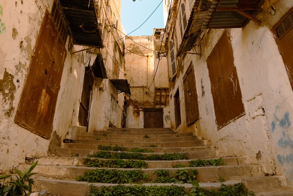 Walk down through the Casbah, Algiers, Algeria