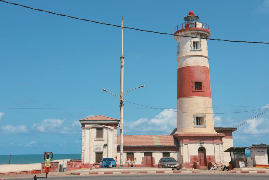 Walk Jamestown from the lighthouse to the fishing harbour, Accra, Ghana