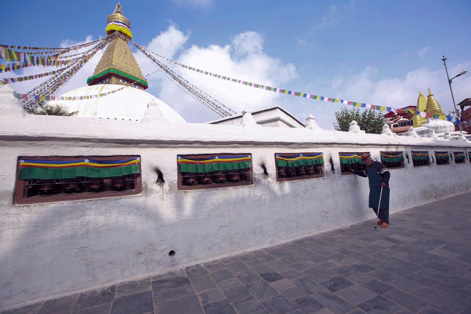 Walk the kora at Boudhanath Stupa, Kathmandu, Nepal