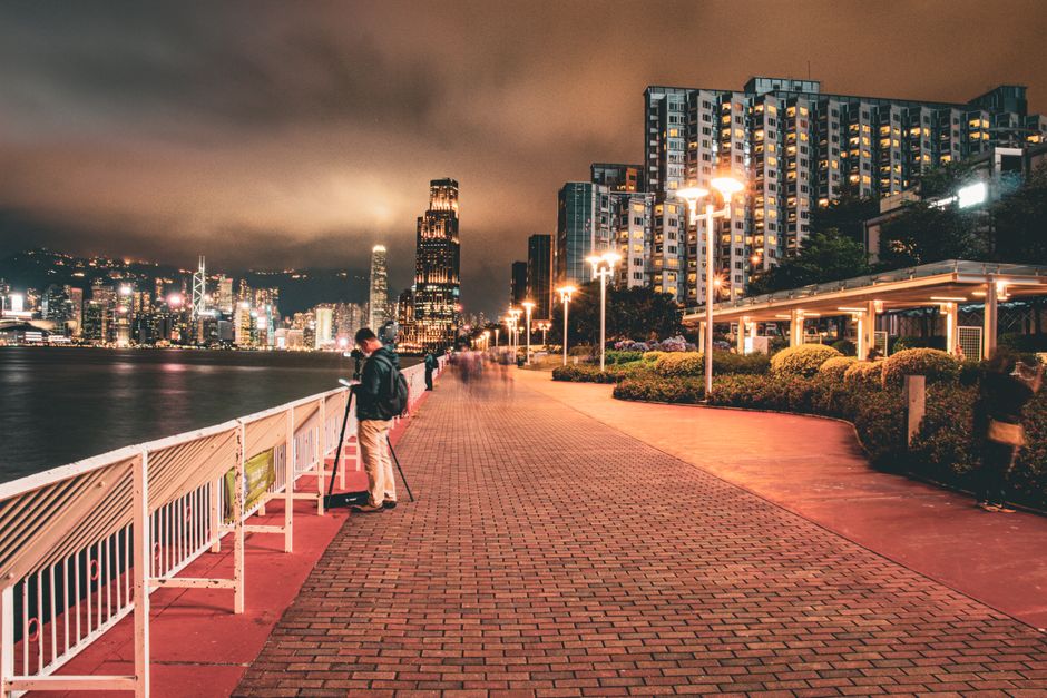 Watch A Symphony of Lights from the promenade, Hong Kong, China