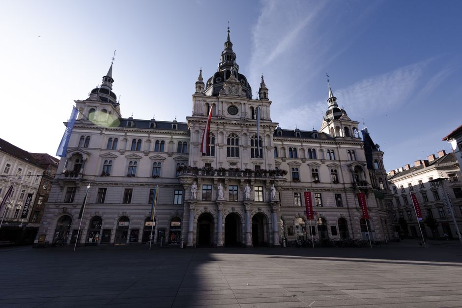 Work the Hauptplatz and Herrengasse, Graz, Austria