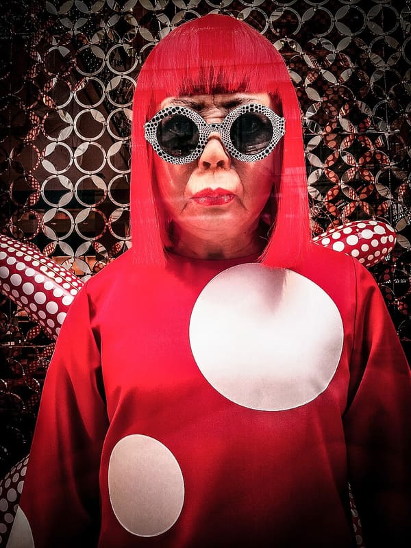 Yayoi Kusama, Japan (portrait via Wikimedia Commons)